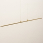 Foto 74828-9 schuinaanzicht: Smalle led hanglamp in het goud met een hoge lichtopbrengst