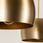 Foto 74830-13 detailfoto: Gouden hanglamp van metaal met twee gouden kappen