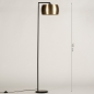Vloerlamp 74833: modern, eigentijds klassiek, messing, geschuurd #1