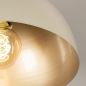 Foto 74837-6: Trendige beigefarbene Deckenleuchte mit goldfarbener Innenseite