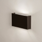 Foto 74843-3 schuinaanzicht: Donkerbruine up en down wandlamp van metaal 