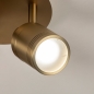 Foto 74848-8 detailfoto: Ronde plafondlamp met drie spots in goud/messing, ook geschikt voor in de badkamer