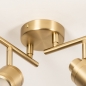 Foto 74850-12 detailfoto: Spotrail in goud/messing met vier spots, geschikt voor in de badkamer!