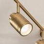 Foto 74850-9 detailfoto: Spotrail in goud/messing met vier spots, geschikt voor in de badkamer!