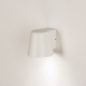 Foto 74861-3 schuinaanzicht: Goedkope wandlamp voor binnen, buiten en de badkamer in het wit met een GU10 fitting
