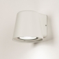 Foto 74861-4 schuinaanzicht: Goedkope wandlamp voor binnen, buiten en de badkamer in het wit met een GU10 fitting