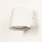 Foto 74861-5 schuinaanzicht: Goedkope wandlamp voor binnen, buiten en de badkamer in het wit met een GU10 fitting