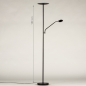 Foto 74866-1: Schwarzer LED Uplighter mit flexiblem Leselicht