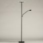 Foto 74866-2: Schwarzer LED Uplighter mit flexiblem Leselicht