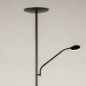 Foto 74866-4: Schwarzer LED Uplighter mit flexiblem Leselicht