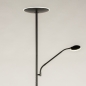 Foto 74866-6: Schwarzer LED Uplighter mit flexiblem Leselicht