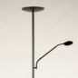 Foto 74866-7: Schwarzer LED Uplighter mit flexiblem Leselicht