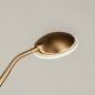 Foto 74868-10 detailfoto: Led vloerlamp uplighter met leesarm in goud/messing
