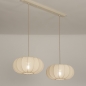 Foto 74882-19: Dubbele beige hanglamp in japandi stijl voor boven de eettafel 