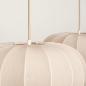 Foto 74882-30: Dubbele beige hanglamp in japandi stijl voor boven de eettafel 