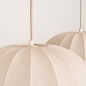 Foto 74883-22: Dubbele beige hanglamp in japandi stijl voor boven de eettafel 