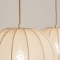 Foto 74884-11 detailfoto: Dubbele hanglamp in beige met lange kappen in ovale vorm 