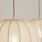 Foto 74884-27: Dubbele hanglamp in beige met lange kappen in ovale vorm 