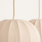 Foto 74884-28: Dubbele hanglamp in beige met lange kappen in ovale vorm 