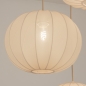 Foto 74885-11 detailfoto: Hanglamp in japandi stijl met drie lampionnen van beige stof