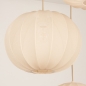Foto 74885-12 detailfoto: Hanglamp in japandi stijl met drie lampionnen van beige stof