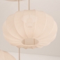 Foto 74885-23: Hanglamp in japandi stijl met drie lampionnen van beige stof