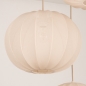 Foto 74885-24: Hanglamp in japandi stijl met drie lampionnen van beige stof