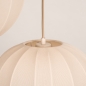 Foto 74885-27: Hanglamp in japandi stijl met drie lampionnen van beige stof