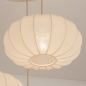 Foto 74885-8 detailfoto: Hanglamp in japandi stijl met drie lampionnen van beige stof