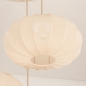 Foto 74885-9 detailfoto: Hanglamp in japandi stijl met drie lampionnen van beige stof