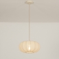 Foto 74886-16: Luxe beige lampion hanglamp van stof in japandi stijl 