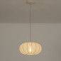Foto 74886-17: Luxe beige lampion hanglamp van stof in japandi stijl 