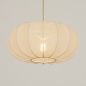 Foto 74886-19: Luxe beige lampion hanglamp van stof in japandi stijl 