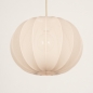 Foto 74887-24: Luxe lampion hanglamp van beige stof in japandi stijl 