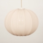 Foto 74887-25: Luxe lampion hanglamp van beige stof in japandi stijl 