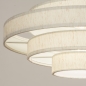 Foto 74894-12 detailfoto: Hanglamp van stof in het beige met vijf ringen 