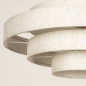 Foto 74894-13 detailfoto: Hanglamp van stof in het beige met vijf ringen 