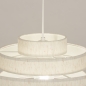 Foto 74894-14 detailfoto: Hanglamp van stof in het beige met vijf ringen 