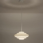 Foto 74894-3 vooraanzicht: Hanglamp van stof in het beige met vijf ringen 