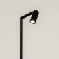 Foto 74907-3 schuinaanzicht: Zwarte staande leeslamp met GU10 fitting en koker als kap