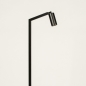 Foto 74907-6 schuinaanzicht: Zwarte staande leeslamp met GU10 fitting en koker als kap