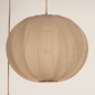 Foto 74920-11 detailfoto: Dubbele hanglamp in japandi stijl met twee lampionnen van taupe stof