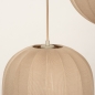 Foto 74920-13 detailfoto: Dubbele hanglamp in japandi stijl met twee lampionnen van taupe stof