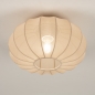 Foto 74921-2 onderaanzicht: Lampion plafondlamp met een prachtige stof in taupe kleur