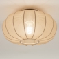 Foto 74921-3 onderaanzicht: Lampion plafondlamp met een prachtige stof in taupe kleur