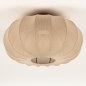 Foto 74921-4 onderaanzicht: Lampion plafondlamp met een prachtige stof in taupe kleur