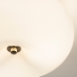 Foto 74924-6 detailfoto: Beige plafondlamp van glas met messing/goud 