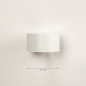 Foto 74954-1 maatindicatie: Witte led wandlamp voor binnen en buiten IP65