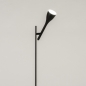 Foto 74969-5 schuinaanzicht: Staande GU10 leeslamp in het zwart van metaal 