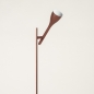 Foto 74972-8 schuinaanzicht: Bruinrode vloerlamp van metaal met GU10 fitting en zwart snoer 
